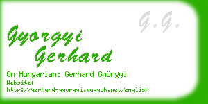 gyorgyi gerhard business card