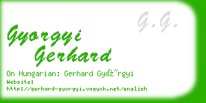 gyorgyi gerhard business card